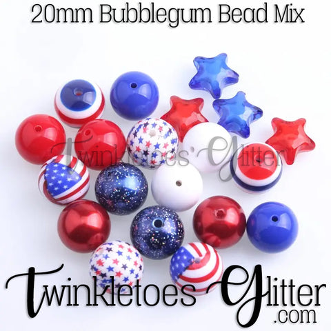 Bubblegum 20mm Bead Mix ~ M-018