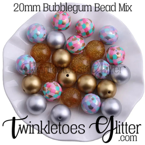 Bubblegum 20mm Bead Mix ~ M-036