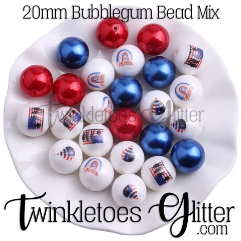 Bubblegum 20mm Bead Mix ~ M-044