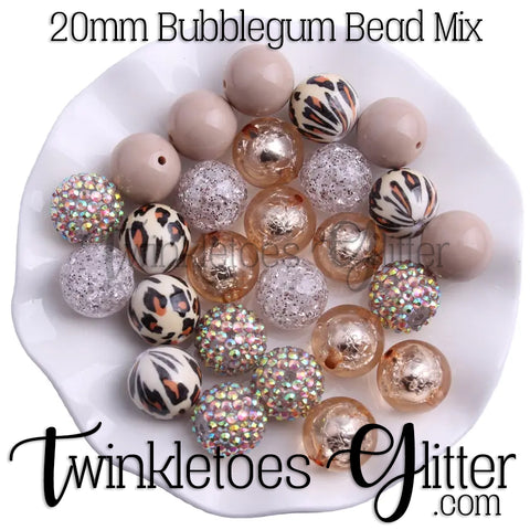 Bubblegum 20mm Bead Mix ~ M-053