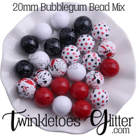 Bubblegum 20mm Bead Mix ~ M-057