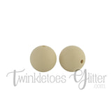 15mm Round Silicone Beads ~ Sandstone