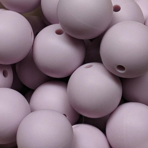 15mm Round Silicone Beads ~ Thistle