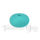 15mm Rondelle (Abacus) Silicone Beads ~ Turquoise