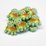 Colorful Turtles Silicone Focal Bead