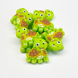 Colorful Turtles Silicone Focal Bead