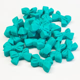 Knotted Bow w/Twist Silicone Focal Bead ~ 12 Colors