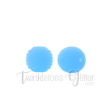 15mm Round Silicone Beehive Beads ~ Transparent Blue