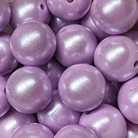 15mm Round Opal Silicone Beads ~ Pastel Purple