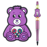 Colorful Bears Focal Bead ~ Purple