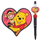 Pooh and Tigger in Heart Focal Bead