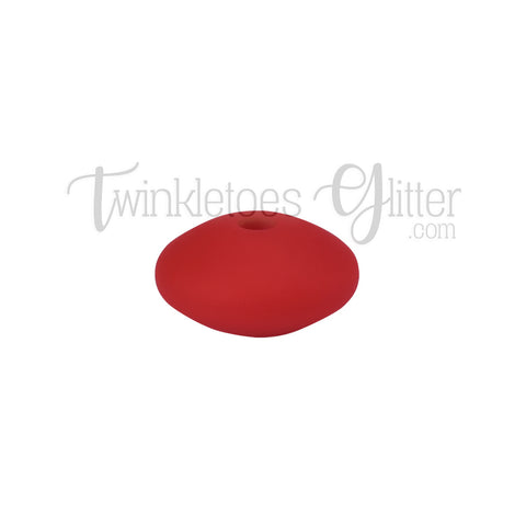 12mm Lentil Silicone Spacer Beads ~ Chili Red