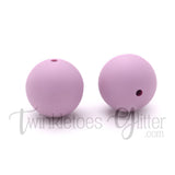 15mm Round Silicone Beads ~ Princess Purple