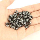 Chunky Rhinestone Rondelle Spacer Beads ~ 2 Sizes and 4 Colors!