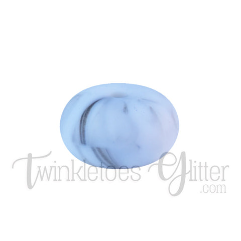 15mm Rondelle (Abacus) Silicone Beads ~ Marble White