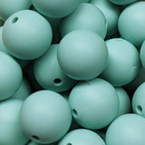 15mm Round Silicone Beads ~ Pistachio