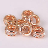 Chunky Rhinestone Rondelle Spacer Beads ~ 2 Sizes and 4 Colors!