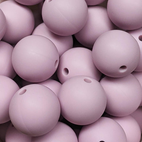 15mm Round Silicone Beads ~ Princess Purple