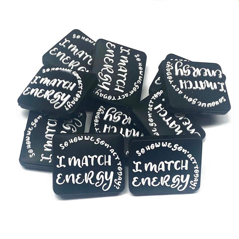 I Match Energy Silicone Focal Bead ~ 4 Colors