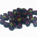 Animal Print Cross w/Sunflowers Silicone Focal Bead  ~ 3 Colors