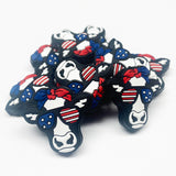 Cow w/USA Glasses and Bandana Silicone Focal Bead