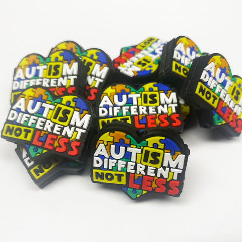 Autism is Different, Not Less Silicone Focal Bead