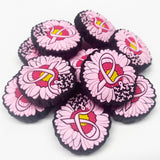 Pink Sunflower w/Ribbons Silicone Focal Bead