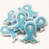 Awareness Ribbons Silicone Focal Bead  ~ 8 Colors