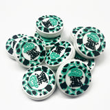 Animal Print Let's Go Girls Silicone Focal Bead  ~ 2 Colors