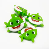 Happy Sharks Silicone Focal Bead  ~ 9 Colors