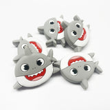 Happy Sharks Silicone Focal Bead  ~ 9 Colors