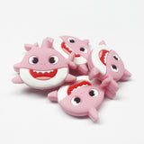 Happy Sharks Silicone Focal Bead  ~ 9 Colors