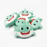 Happy Sharks Silicone Focal Bead  ~ 9 Colors