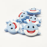 Happy Sharks Silicone Focal Bead  ~ 9 Colors