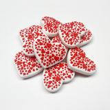 Heart Dotted Heart Silicone Focal Bead