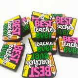 Best Teacher Ever Silicone Focal Bead