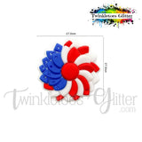 USA Sunflower Silicone Focal Bead