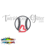 Love Baseball Silicone Focal Bead