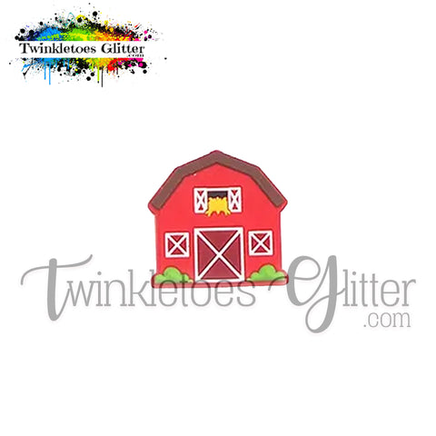 Red Barn Silicone Focal Bead