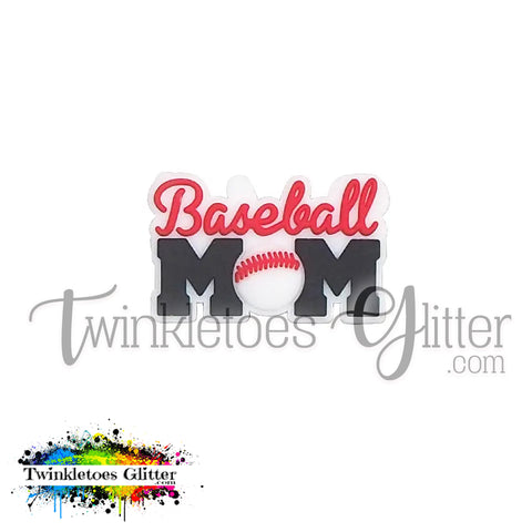 Baseball Mom Silicone Focal Bead