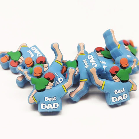 Best Dad Silicone Focal Bead