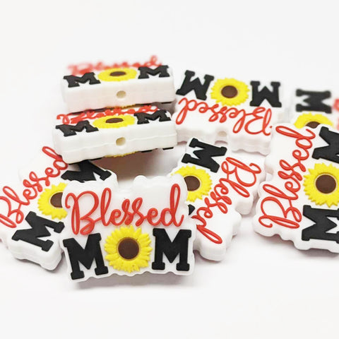 Blessed Mom Silicone Focal Bead