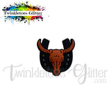 Cattle w/Horseshoe Silicone Focal Bead