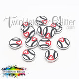 Love Baseball Silicone Focal Bead