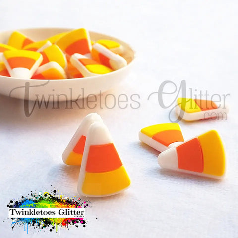 Candy Corn Silicone Focal Bead