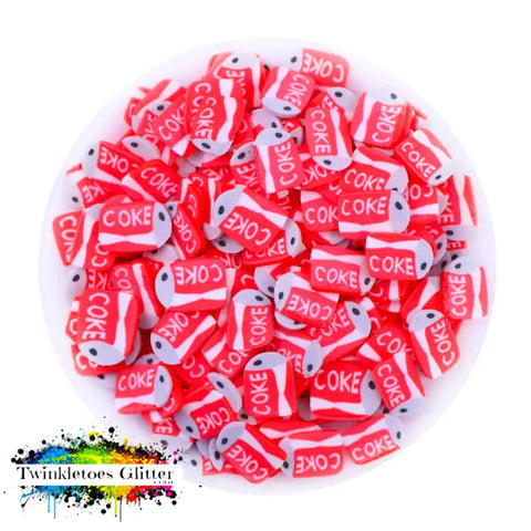 Coke Can Polymer Clay Slices