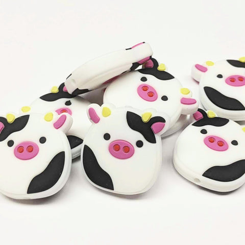 Cow Squish Pillow Silicone Focal Bead