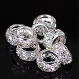 Chunky Rhinestone Rondelle Spacer Beads ~ 2 Sizes and 4 Colors!