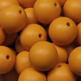 15mm Round Silicone Beads ~ Apricot