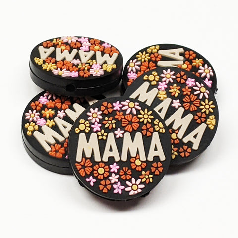 Floral Mama Silicone Focal Bead